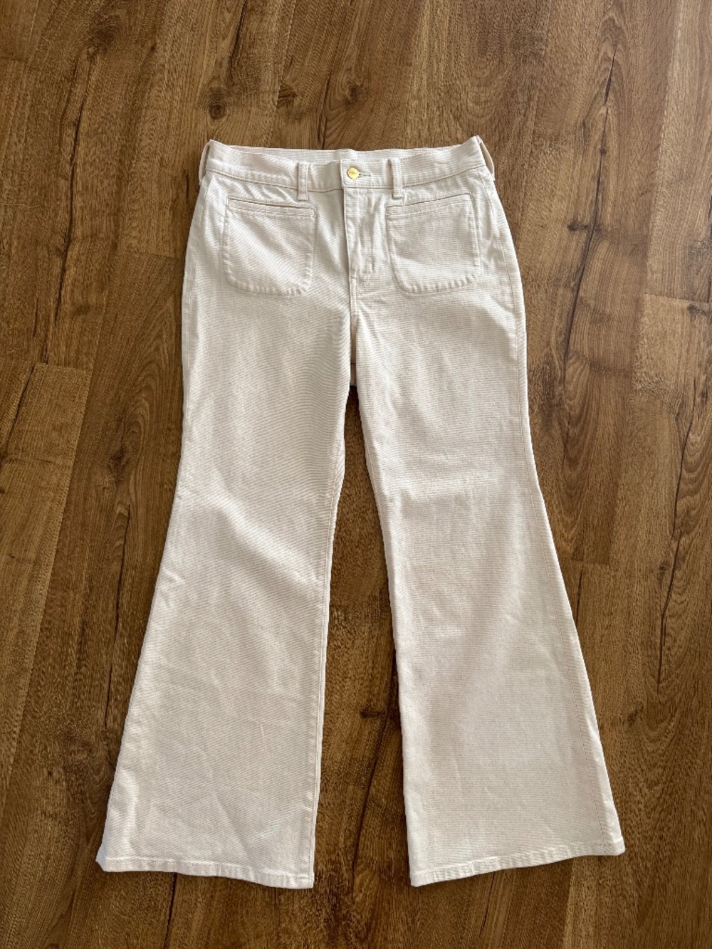 J. Crew Vintage '96 Flare Jeans - Cream Color | Size 29P